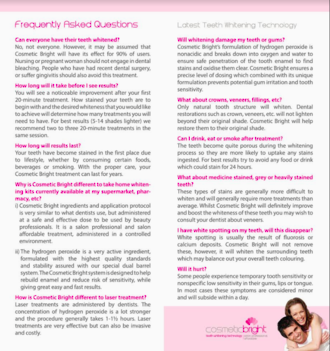 Cosmetic Bright Pro System Client Brochures x50 image 1